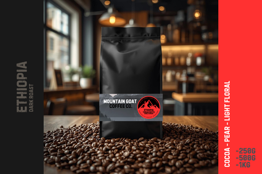 Ethiopia Yirgacheffe - Dark Roast - Core Range (Cocoa, Pear, Floral)